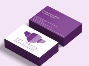 Elegant purple design with painted edges for a professional look