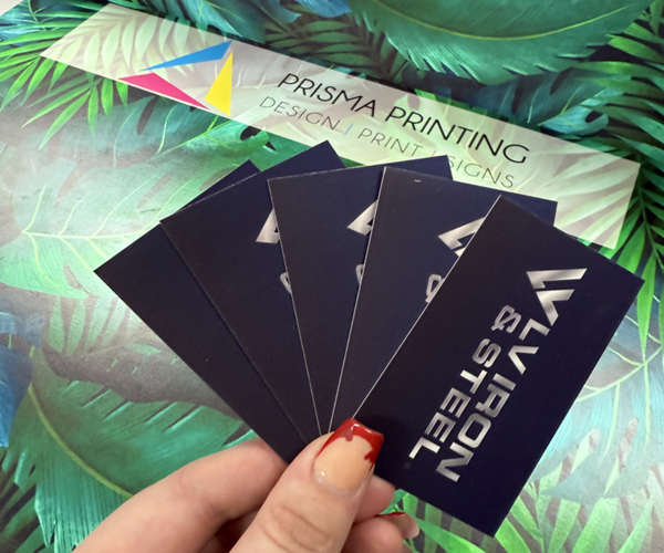 Soft-touch suede business cards with a velvet-like premium feel