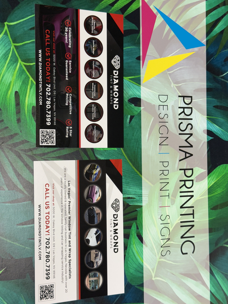 Same-day printed business cards with sleek, professional designs