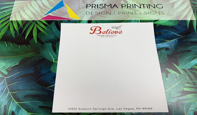 Custom colored letterhead printing with logo for professional branding