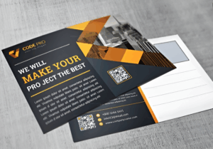 Standard business postcard showcasing professional services and branding